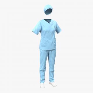 3D Female Surgeon Dress 11 model