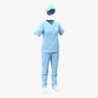 Female Surgeon Dress 11 with Blood 3D model