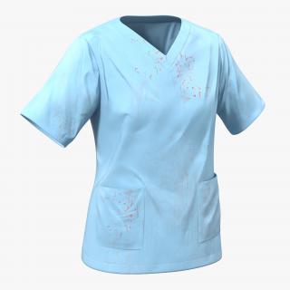 Female Surgeon Dress 14 with Blood 3D model