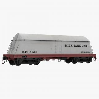 3D Milk Tank Car model