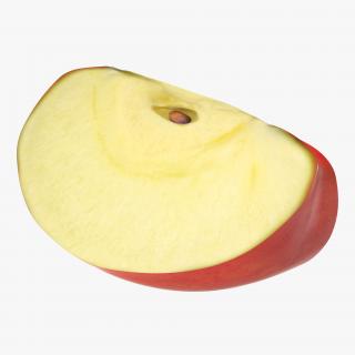 Red Apple Slice 3 3D