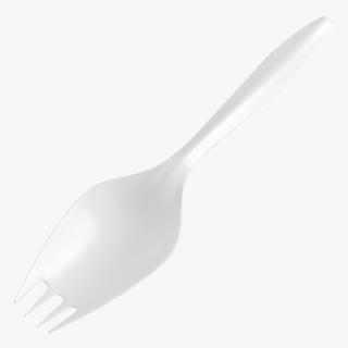 3D Plastic Spork model