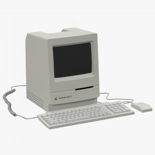 3D Apple Macintosh Classic II Desktop Computer model