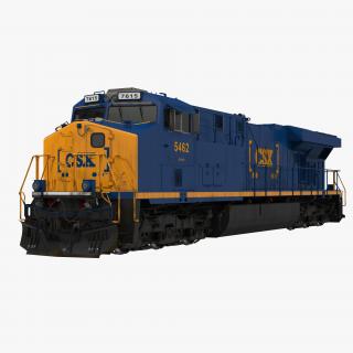 3D Locomotive ES40DC CSX Blue