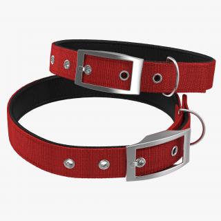 3D Dog Collar 3 Red