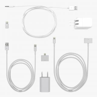 3D Apple Cables Collection model