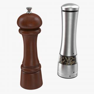 3D Pepper Mills Collection model