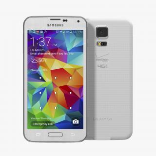 3D Samsung Galaxy S5 White model