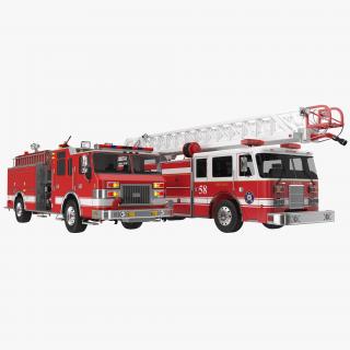 Fire Trucks Collection 3D