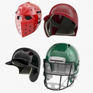 Sport Helmets Collection 3D model