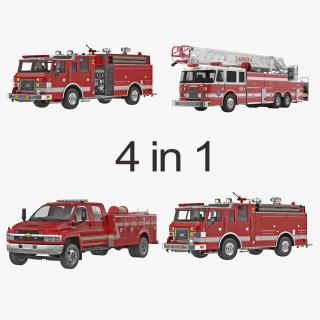 Fire Trucks Collection 2 3D model