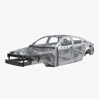 3D Car Frame 4 Rigged model