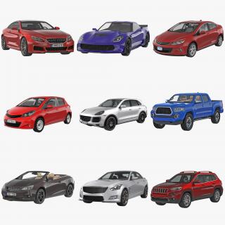 3D Generic Cars Collection model