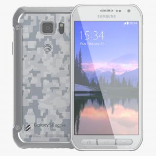 3D model Samsung Galaxy S6 Active White