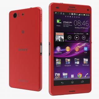 3D Sony Xperia Z3 Compact Red