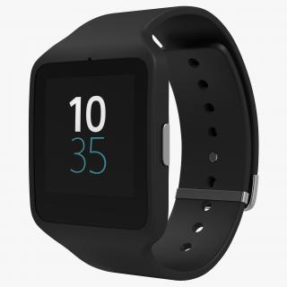 3D Sony SmartWatch 3 Black model