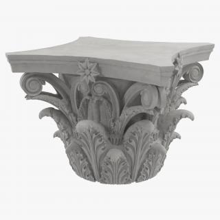 3D Corinthian Order Column Capital