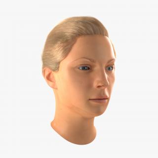 3D Female Caucasian Head