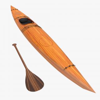 Kayak 4 with Paddle 3D Models 3D model