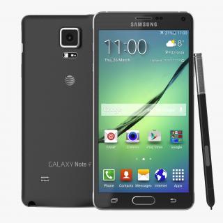 Samsung Galaxy Note 4 Black 3D