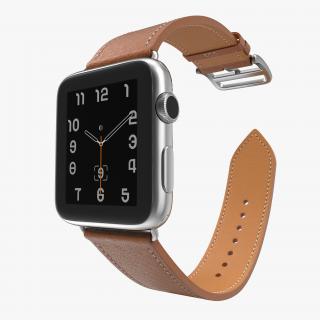 3D Apple Watch Hermes 42mm Stainless Steel Case 2