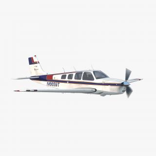 3D model Beechcraft Bonanza Rigged