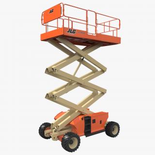 3D Engine Powered Scissor Lift JLG 2 model