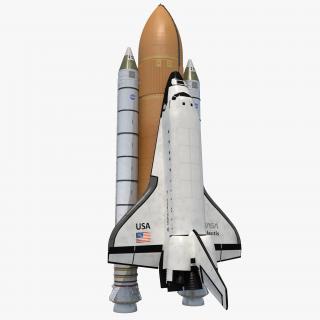 Space Shuttle With Boosters 3D