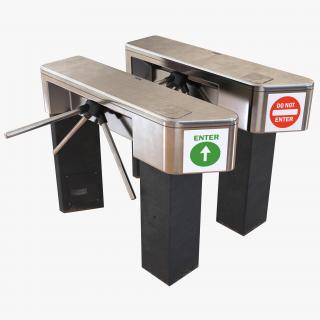 3D model Tripod Turnstile Set