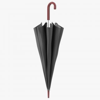 3D Umbrella Closed 3 Black model