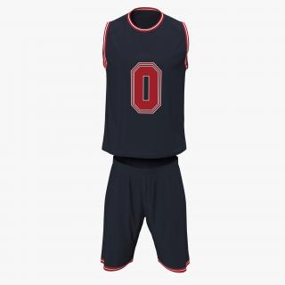 Basketball Uniform Black 3D model