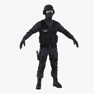 SWAT Man Asian 3D model