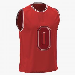 3D Basketball Jersey Red