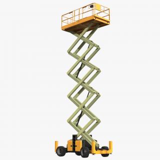 Engine Powered Scissor Lift Generic 3 Rigged 3D model