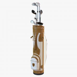 3D model Golf Bag and Clubs 3