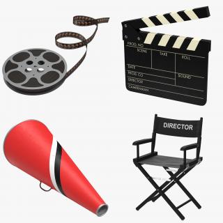 3D Director Chair and Accessories Collection 3 model