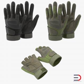 3D Military Gloves Collection