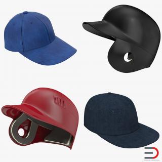 3D Baseball Hats Collection 2