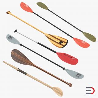 3D Paddles Collection model