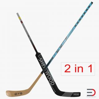 Hockey Sticks Collection 3D model