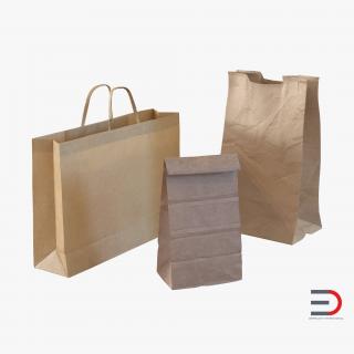 3D Paper Bags Collection