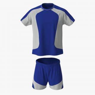 3D Soccer Uniform Blue 2