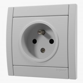 3D European Electrical Outlet