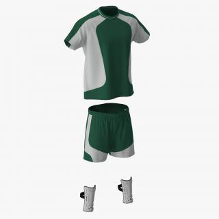 Soccer Uniform Green 2 3D