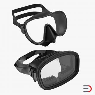 Scuba Masks Collection 3D