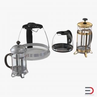 Coffee Pots Collection 3D