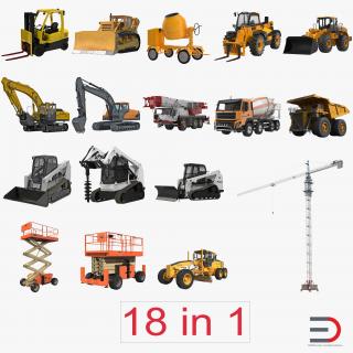 Industrial Vehicles Big Collection 3D model