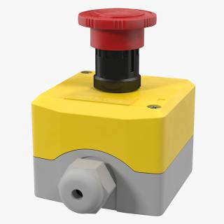 Industrial Push Button Switch 3D model