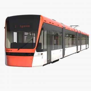 3D model Light Rail Train Bybanen Simple Interior