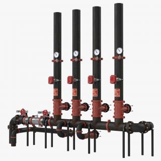 3D Industrial Pipes 4 model